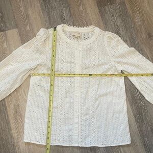SOLD Sézane All Over Eyelet Cotton Button-Up Blouse Size FR 36/US4/US S NWOT